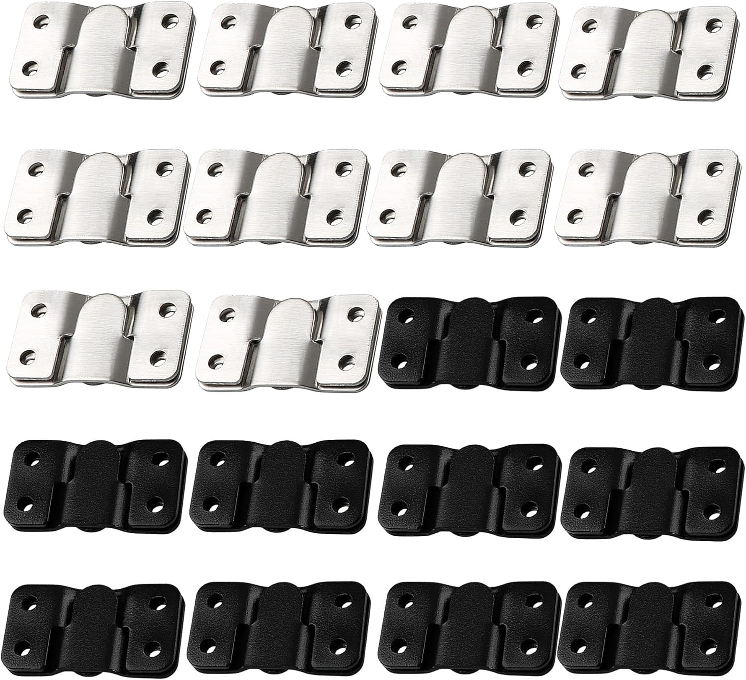 40Pcs Flush Mount Bracket Stainless Steel Interlock Photo Hanging ...