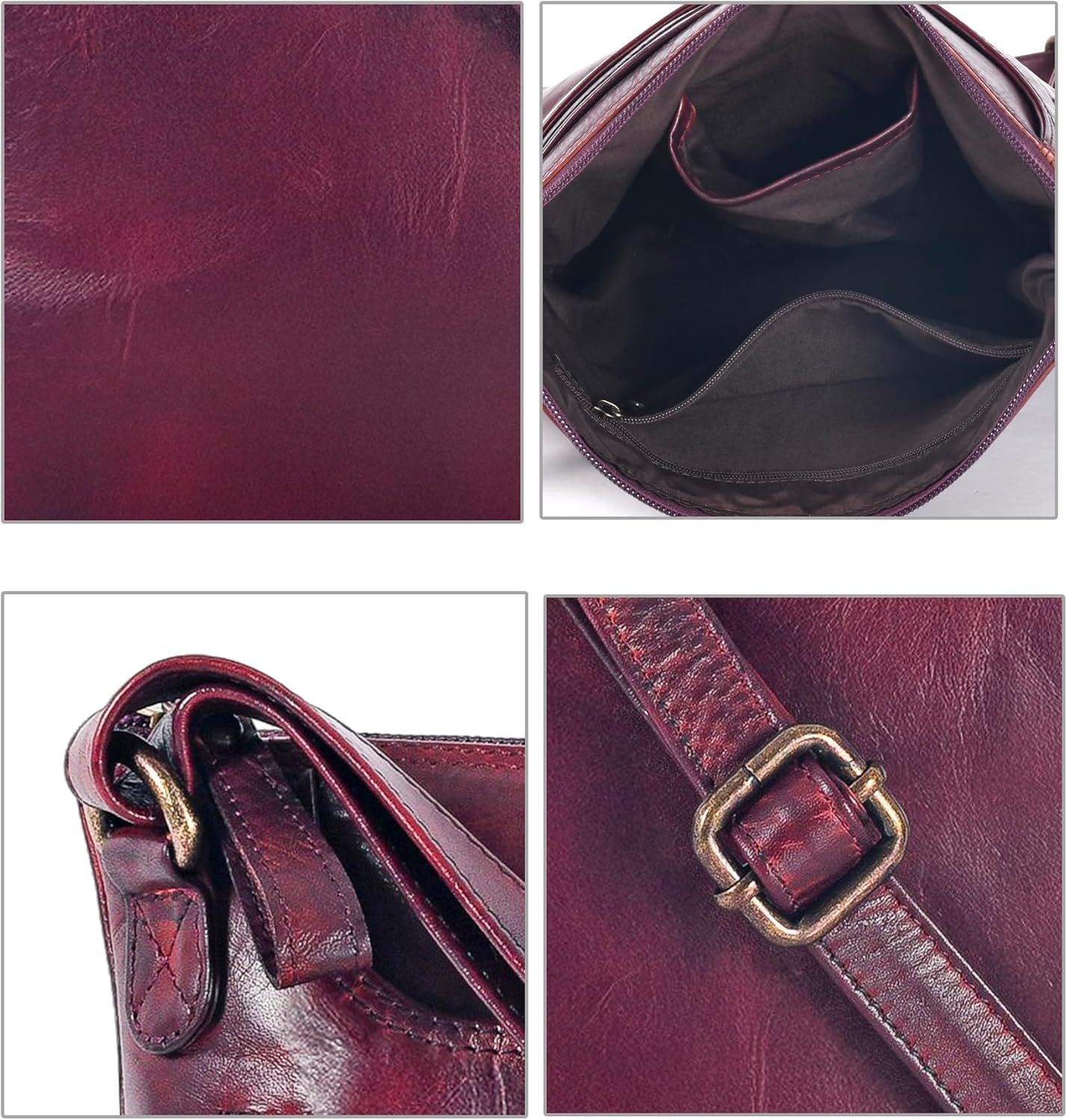 Leather Crossbody Bags for Women - Ladies Sling Handbags - Medium Cross body Purses Handbags - Purses For Women - Image 6