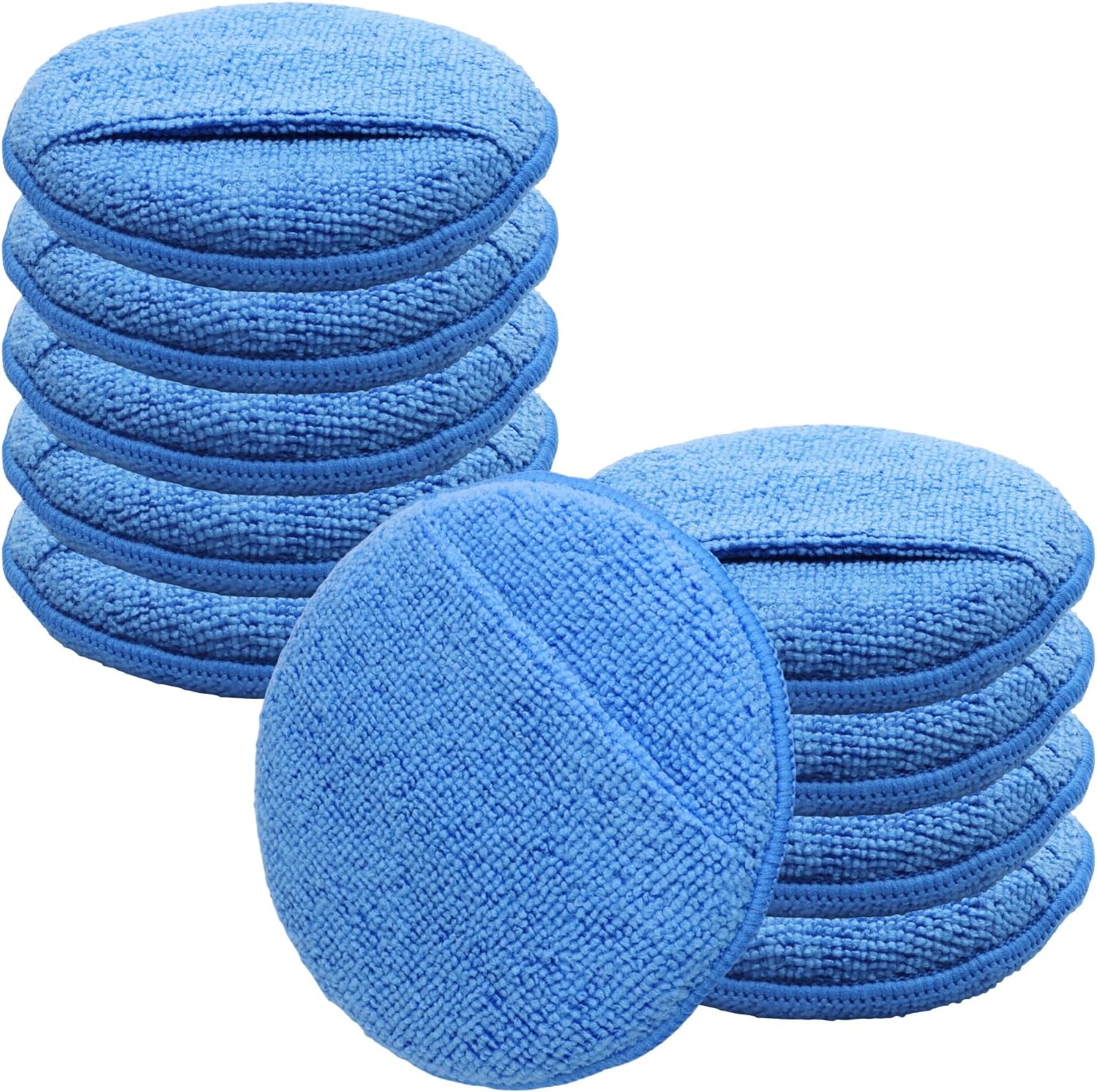 6 Pack 5 Inch Wax Applicator Pad Finger Pocket