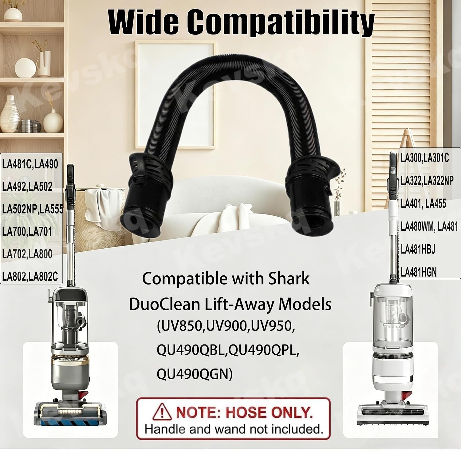 Replacement Hose Compatible with Shark LA500 LA502 LA322 LA300 UV900 UV850
