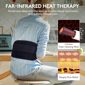 UTK Far Infrared Heating Pad for Back Pain Relief