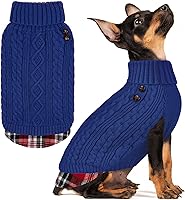 Vista 30 de KYEESE Suéter suave para perros pequeños, hembras, abrigado, de cuello alto, ropa elástica de punto para gatos, abrigo cómodo para mascotas