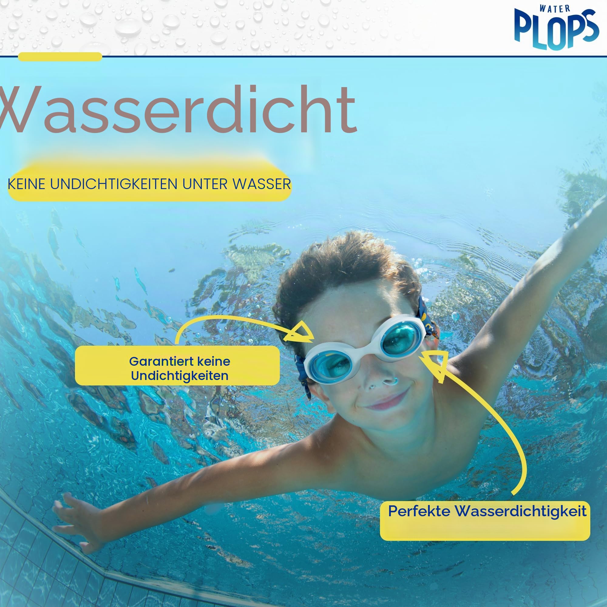 Schwimmbrille – Schwimmbrille kinder mit ohrenschutz schwimmen kinder, zieht nicht an den Haaren [ Schwimmbrillen für Kinder & Erwachsene ]