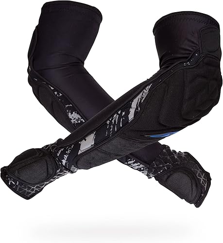 Miniatura 4 de VIRTUE - Almohadillas protectoras para codo y antebrazo, ligeras y multideportivas, con forro de manga de compresión que absorbe la humedad y espuma