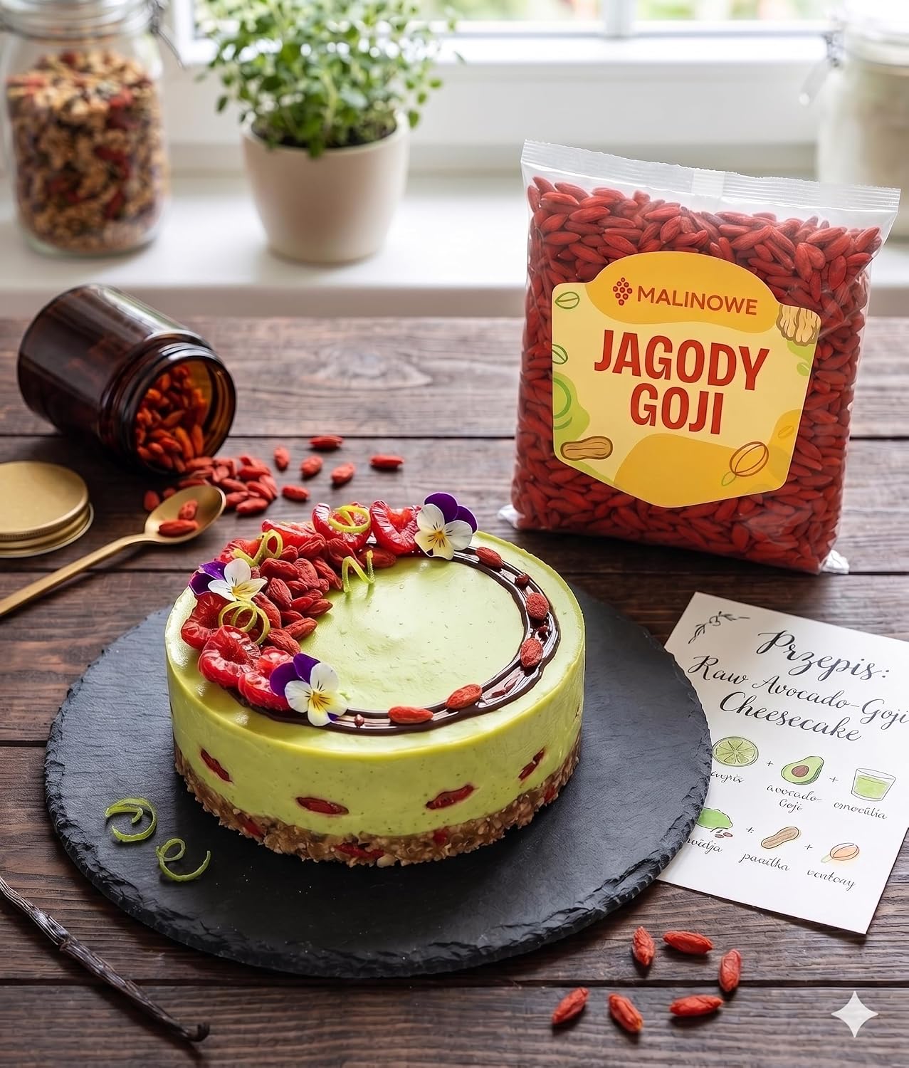 Malinowe JAGODY GOJI SUSZONE 100g Goja Naturalna Doskonała Premium