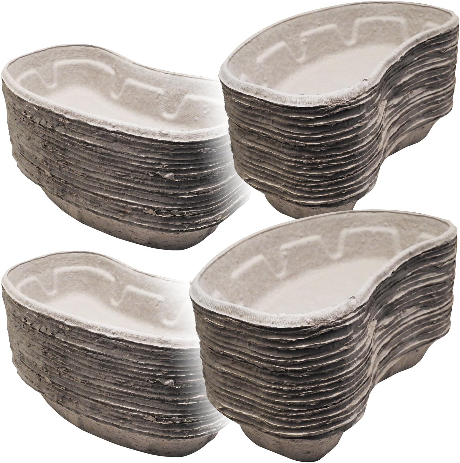 75 x 700ml Cardboard Pulp Vomit Dish Tray Degradable Surgical Waste Kidney Bowls