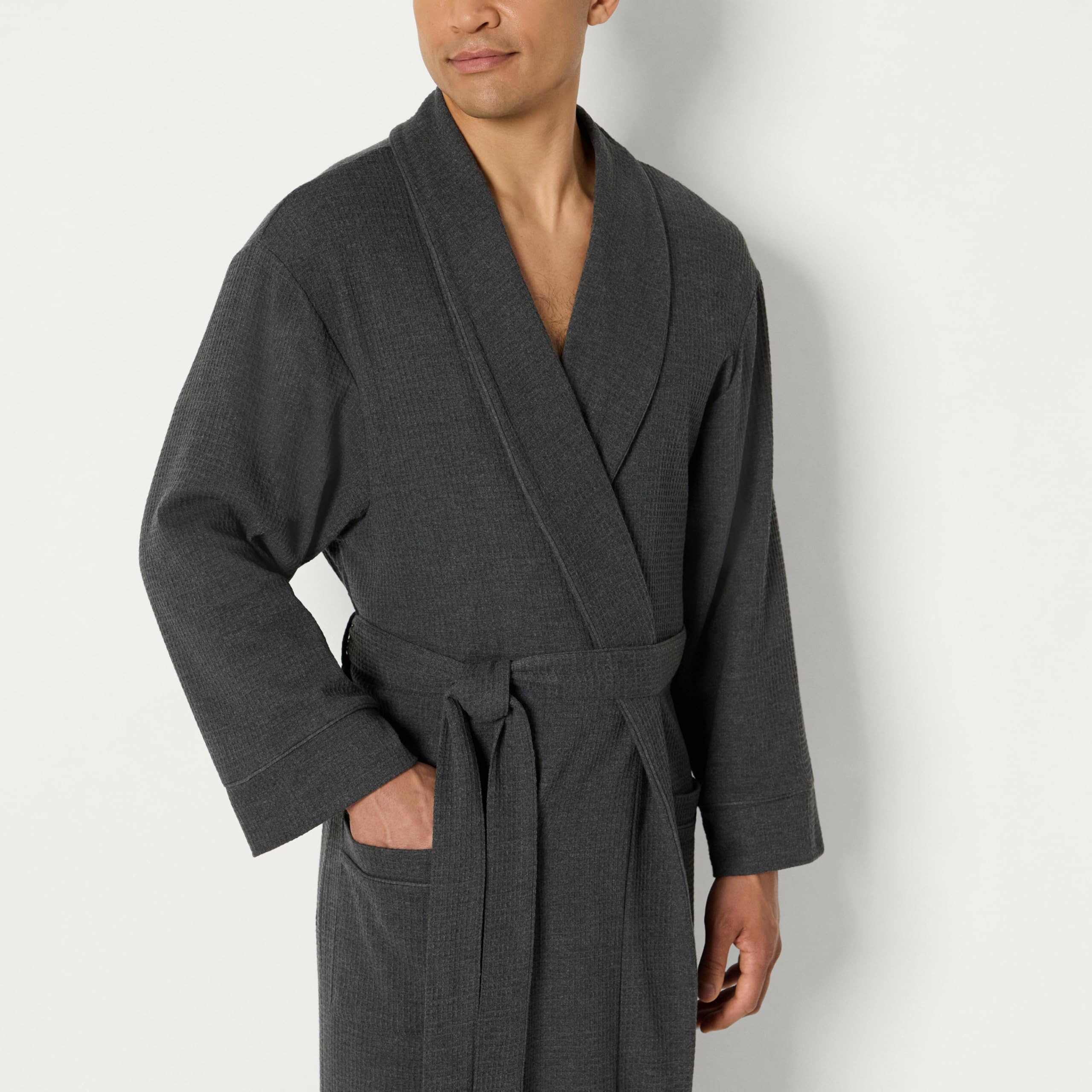 Amazon Essentials Accappatoio Leggero a Nido d'Ape (Disponibile nelle Taglie Big & Tall) Uomo