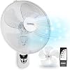 Duronic FN55 WE Wall Fan 60W 5 Blades, 40 cm Oscillating Head with Timer 3 Speeds Remote Control Powerful and Silent Motor Sliding Wall Bracket Removable on the Fly