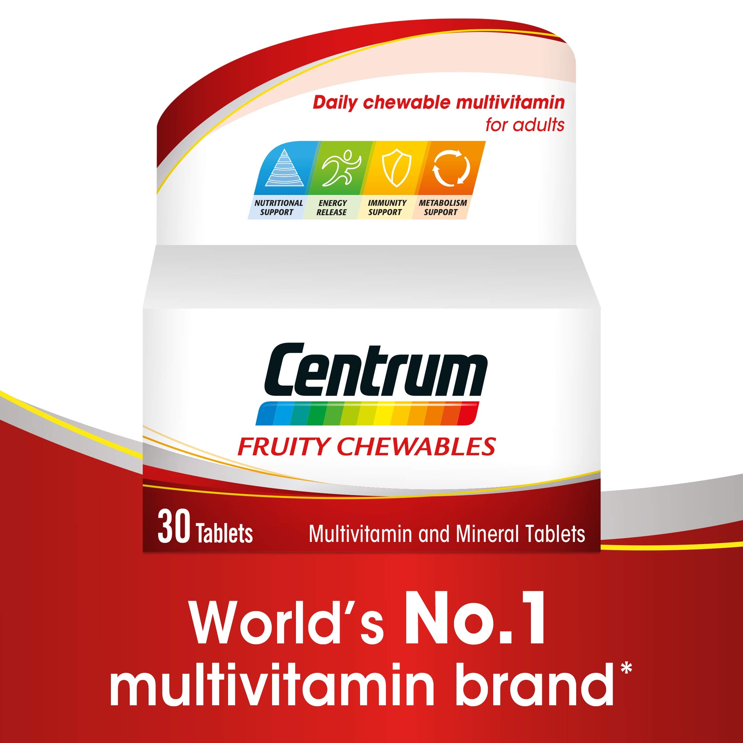 Centrum Multivitamine & Mineral Tablets, Fruity Chewables Vitamins, 30 Tablets Buy Online in