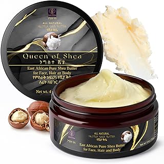 East African Pure Shea Butter Raw Organic for Skin 4 Oz (Pack of 1) – USDA Organic Certified All-Natural African Shea Butter Moisturizer for Face, Hair and Body Care, Suitable for All Skin Types