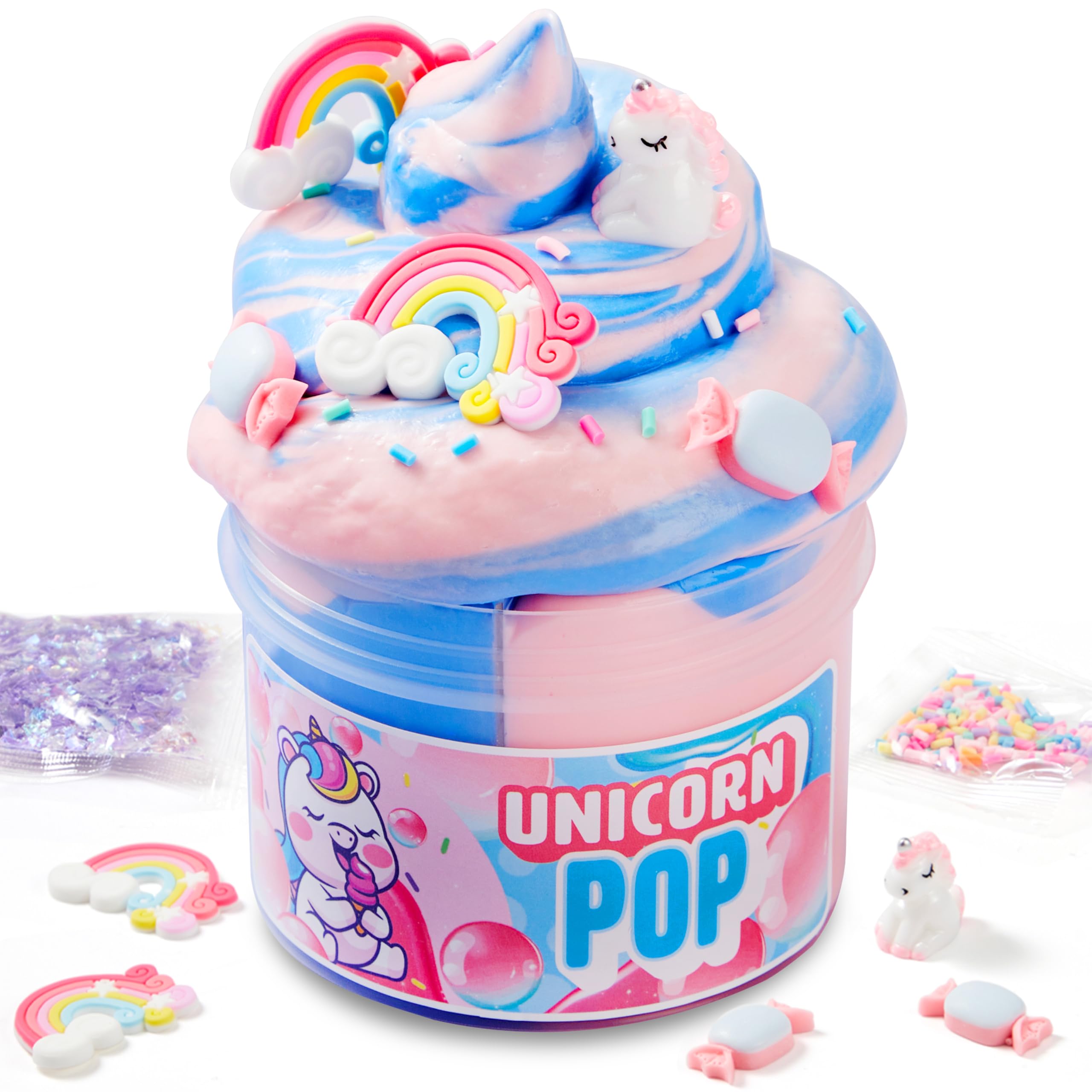 JOYIN Slime Party Favors, Bubblegum Unicorn Slime - 8 oz., Soft, Non-Sticky, Mess-Free, Stress Relief, and Safe - Toys for Kids Classroom Reward, Boys