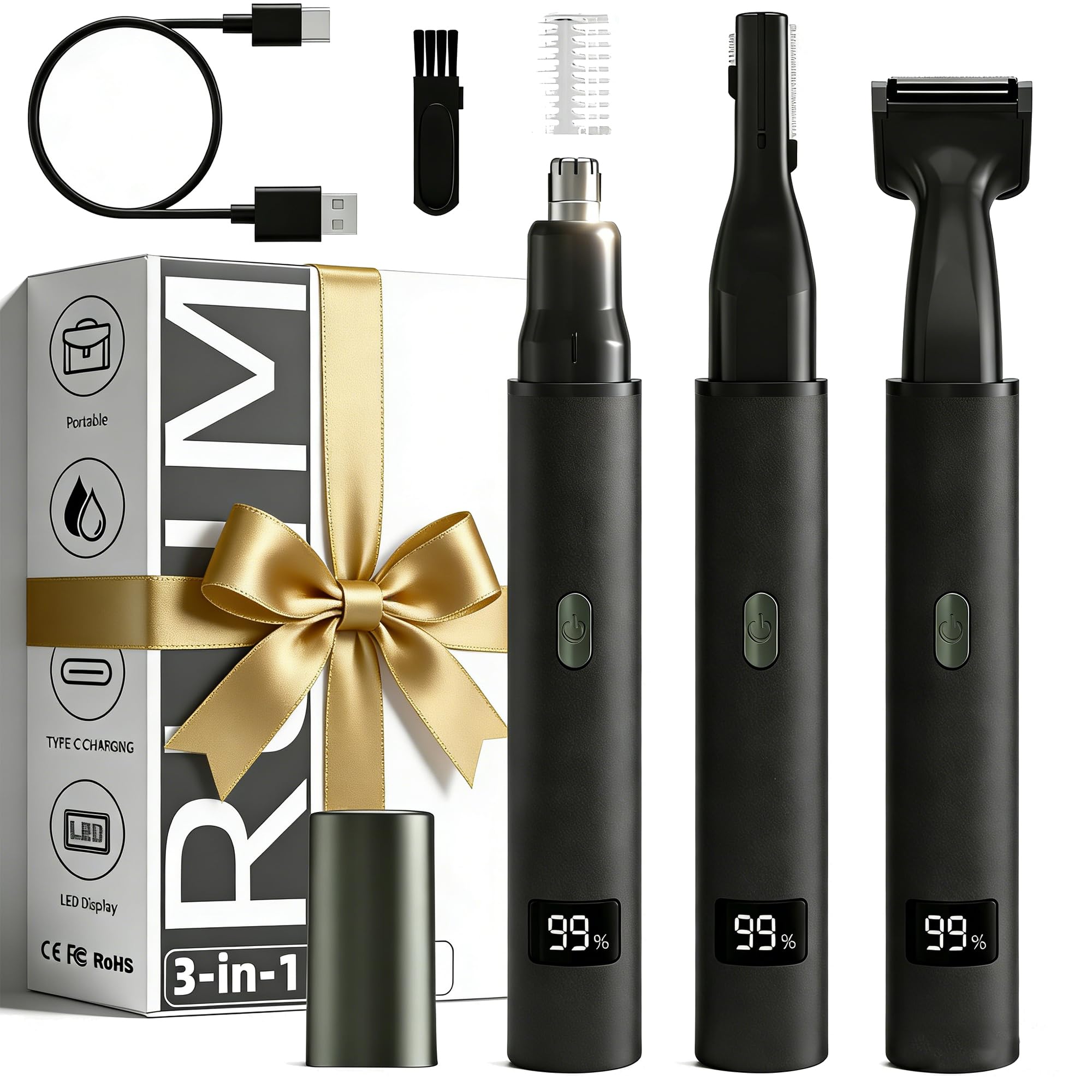 RUIM 3-in-1 Nose Hair Trimmer for Men
