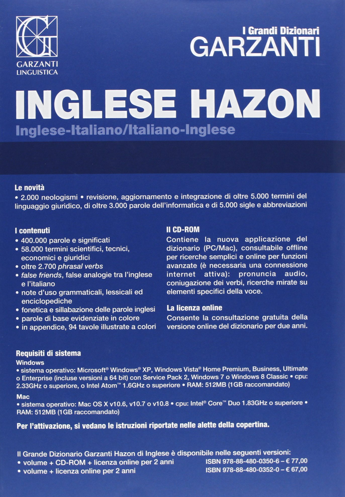 Il Grande dizionario Hazon di inglese 2.2. Con CD-ROM