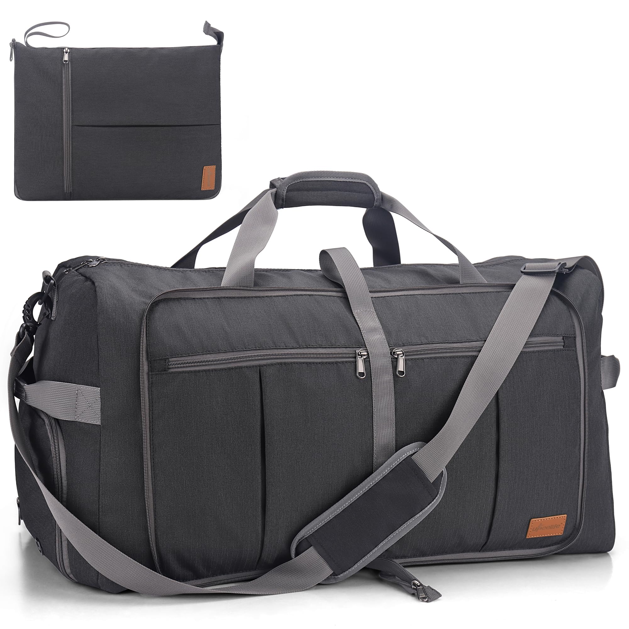 Upeelife Faltbare Reisetasche für Herren Damen, 125L Große Wasserdicht Reisetaschen, Leicht Weekender Sporttasche Saunatasche Groß Travel Duffle Bag Handgepäck mit Schuhfach