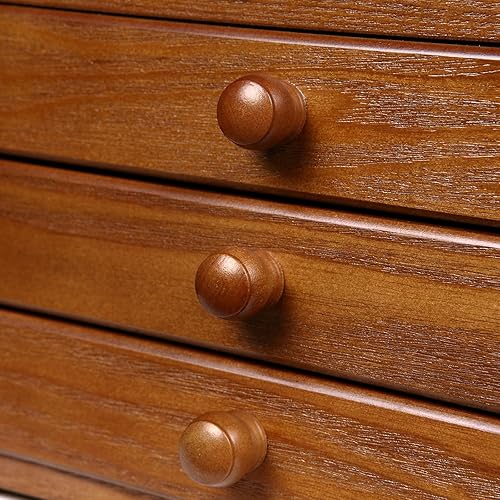 Miniatura 4 de Changsuo Joyero de madera para mujer, con cajones, organizador de almacenamiento de joyas mediano