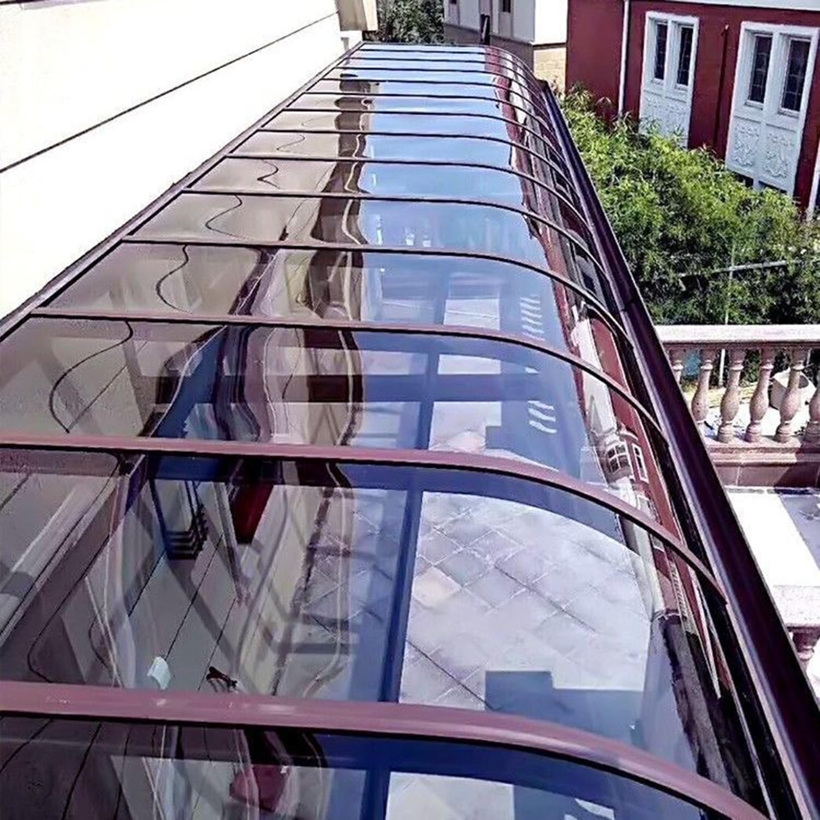 Placas de Policarbonato 2mm Láminas de Plástico Transparente e Impermeable,Paneles de Techo Planchas Revestimiento de Repuesto para Invernadero,Cochera Cubierta Toldo (1,56m x 4,5m)