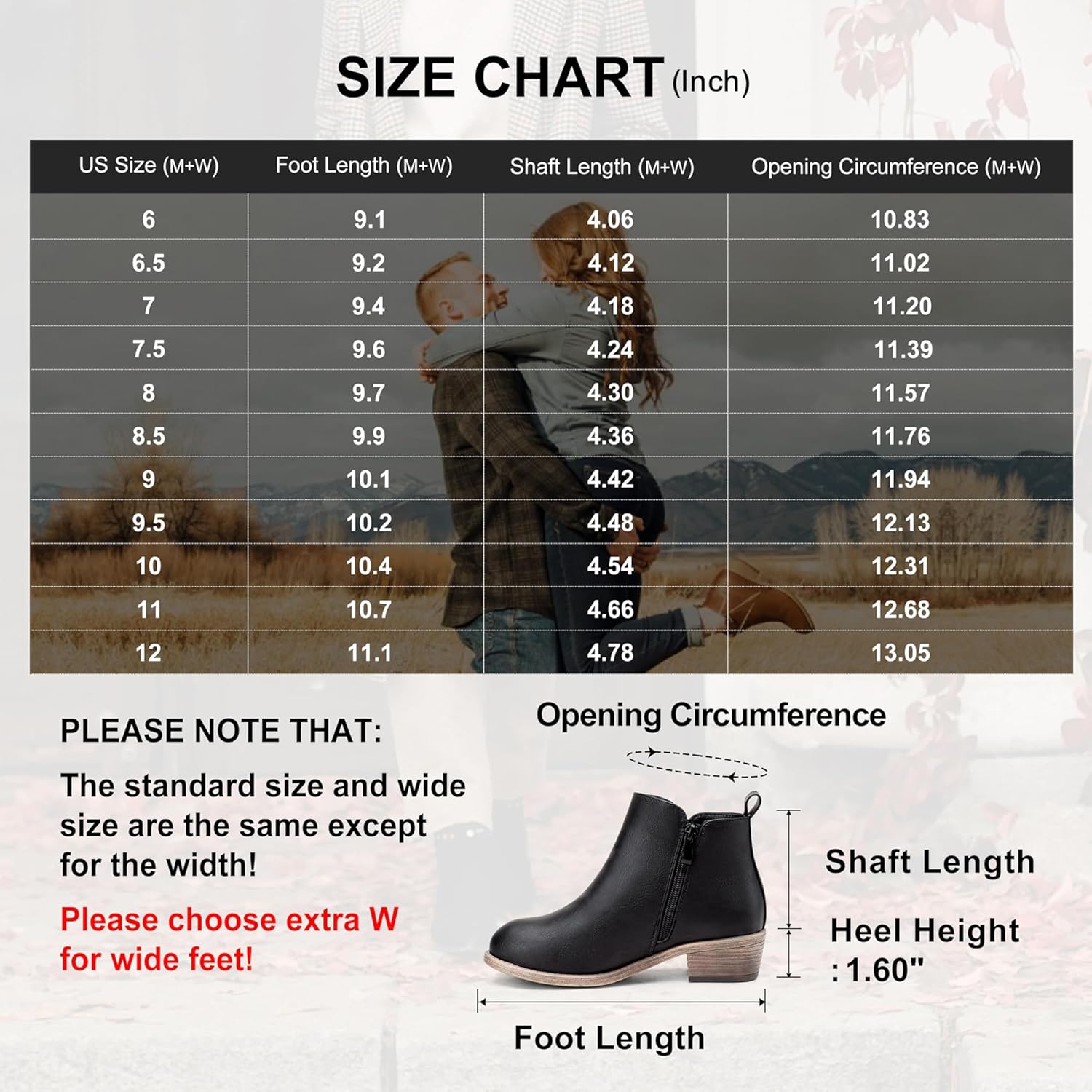 Jeossy Women's 905 Ankle Boots, Classic Low Heeled Short Booties, Casual Comfortable Boots with Wide Widths Available - Image 8