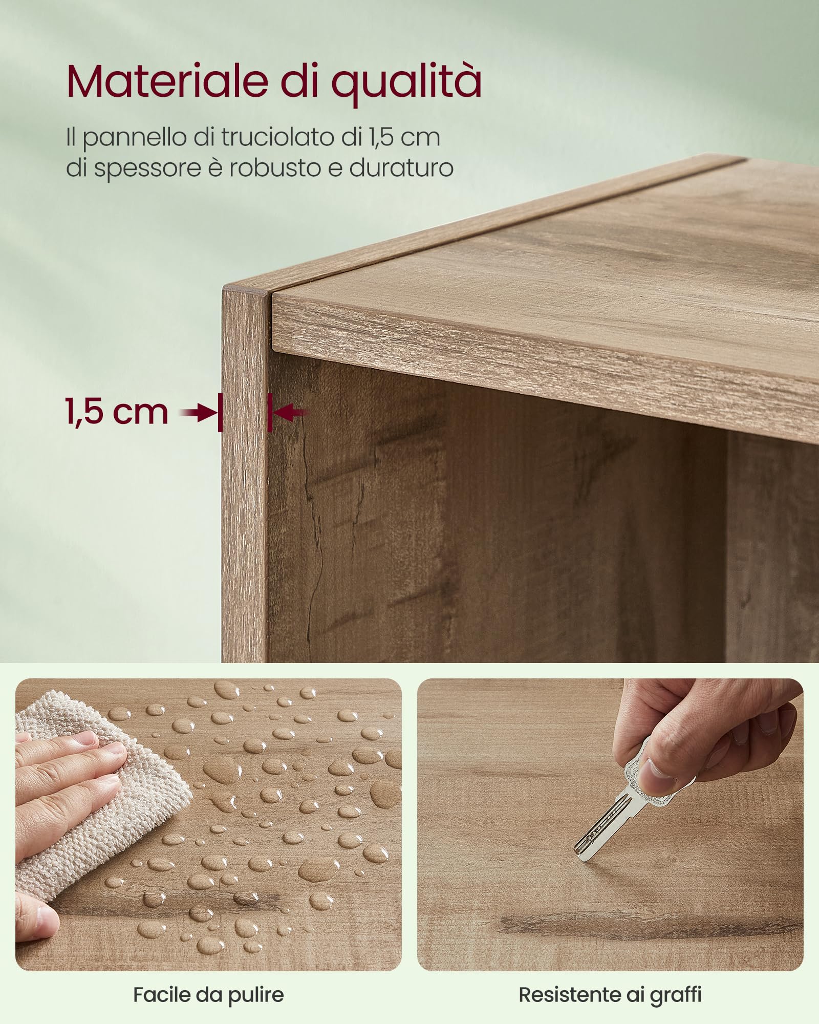 VASAGLE CUSTOS Collezione - Libreria Scaffale a 6 Ripiani, Portaoggetti, Organizzatore con Scomparti, Ripiani Aperti e Regolabili, per Soggiorno, Ufficio, Camera da Letto, Marrone Cammello LBC166T50