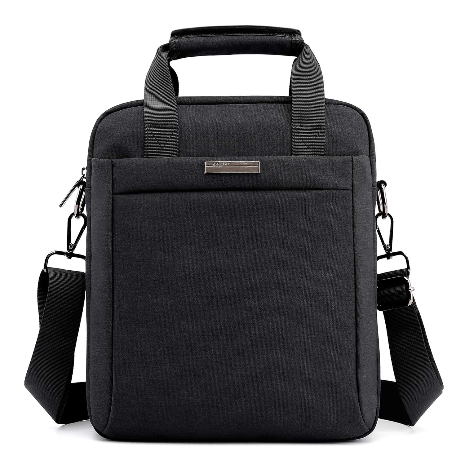 Borsa A Tracolla Uomo Utility Grigia 24x9x32cm - Leggera In Nylon, Per A4, IPad 12 Pollici E Tablet, Multi Scomparti Per Lavoro E Brevi Viaggi