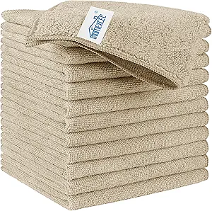 Eco-friendly Reusable Microfiber Cloths for dusting and wiping – top choice for budget cleaning hacks