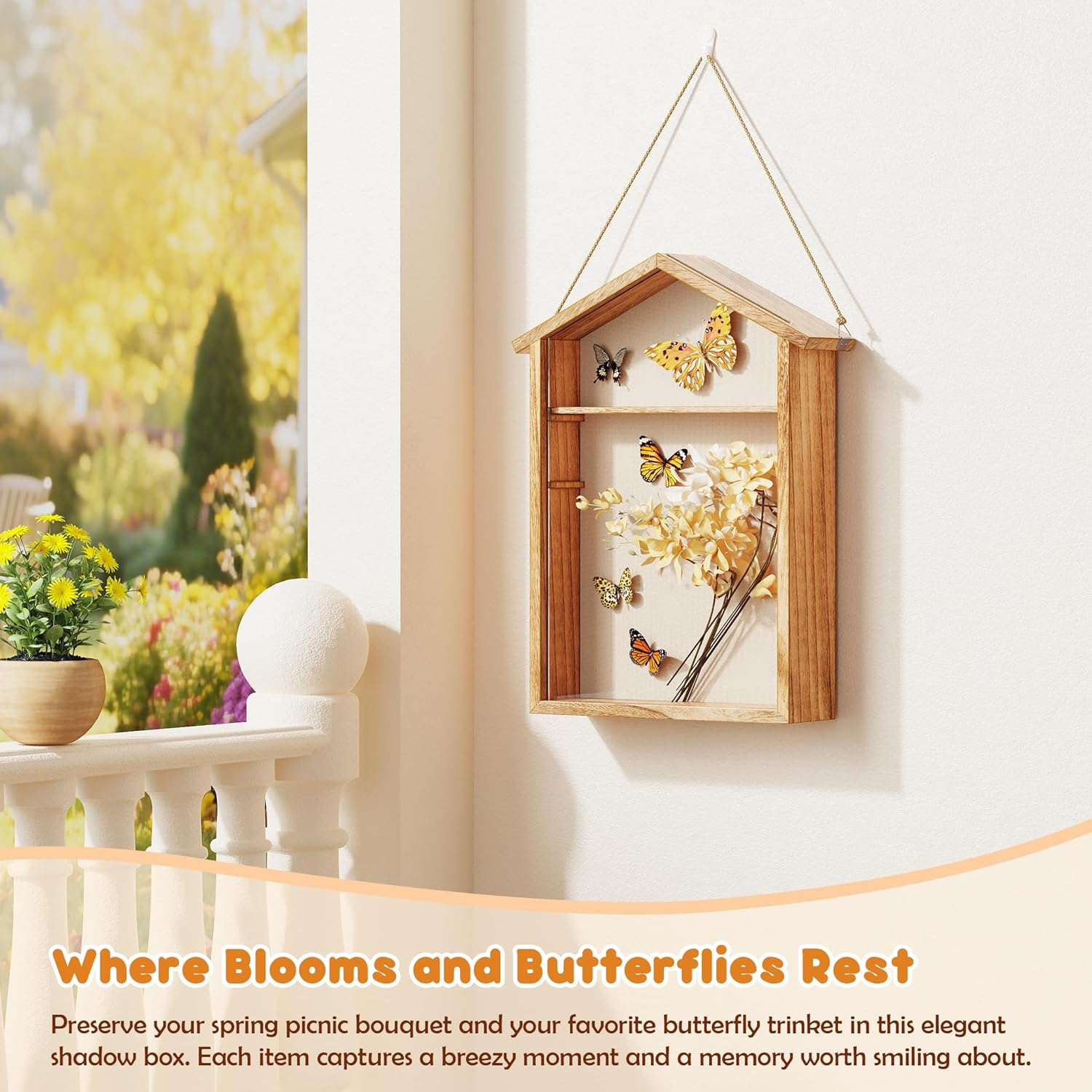 Shadow Box Frame, 11x14 Large Shadow Boxes Display Cases, Rustic Burnt Memory Box for Flower Pressing, Seashell Display Box, Pet Memorial, DIY Picture Frames