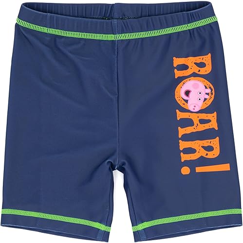 Miniatura 6 de Peppa Pig George Pig - Traje de baño de dos piezas con parte superior corta de dinosaurio para niños
