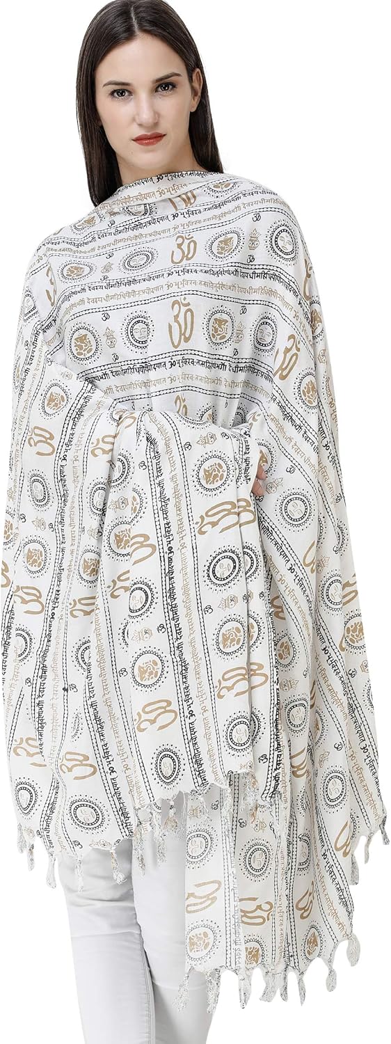 Exotic India Gayatri Mantra Prayer Shawl