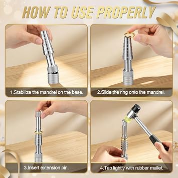 Professional Ring Expander, Ring Stretcher Tool Kit with Rubber Mallet