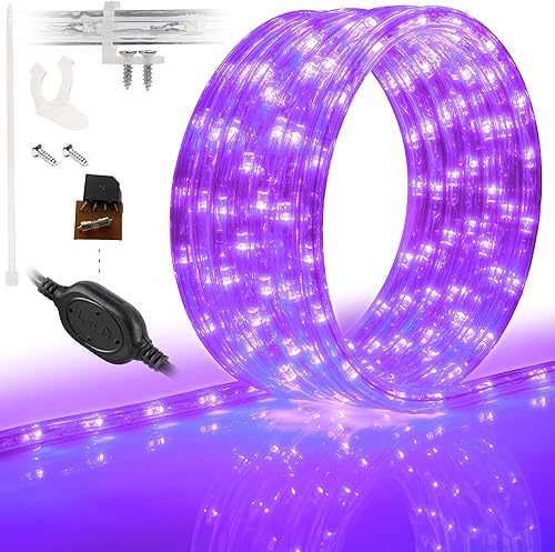 Miniatura 10 de WYZworks - Tira de luces prearmadas. De 12 pulgadade grosor (para elegir entre 10, 25, 50, 100, 150 pies de longitud). Luces de decoración