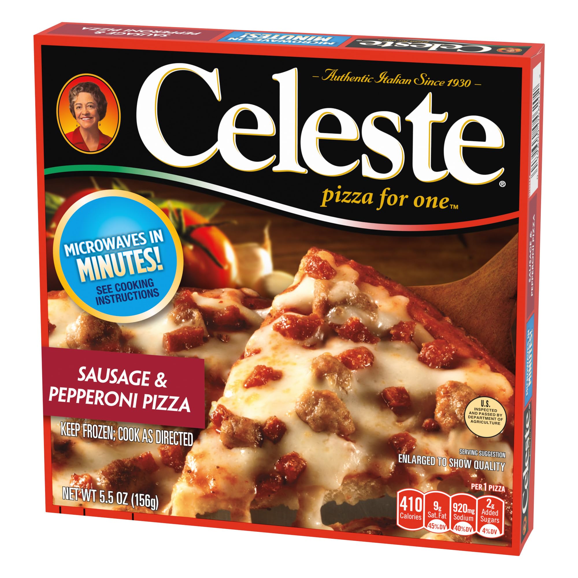 Amazon.com: Celeste Sausage and Pepperoni Pizza for One