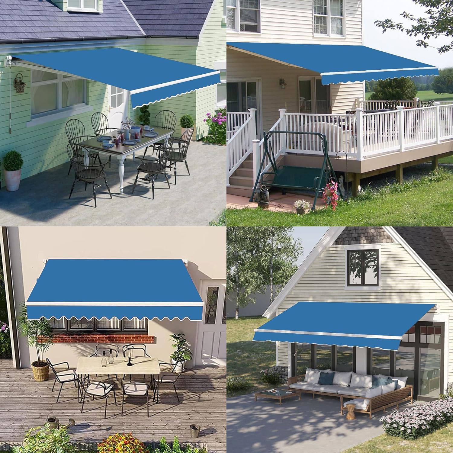 2.5x2m オーニング, Moubhjd 住宅用ひさし 開閉式 シェード 簡単設置