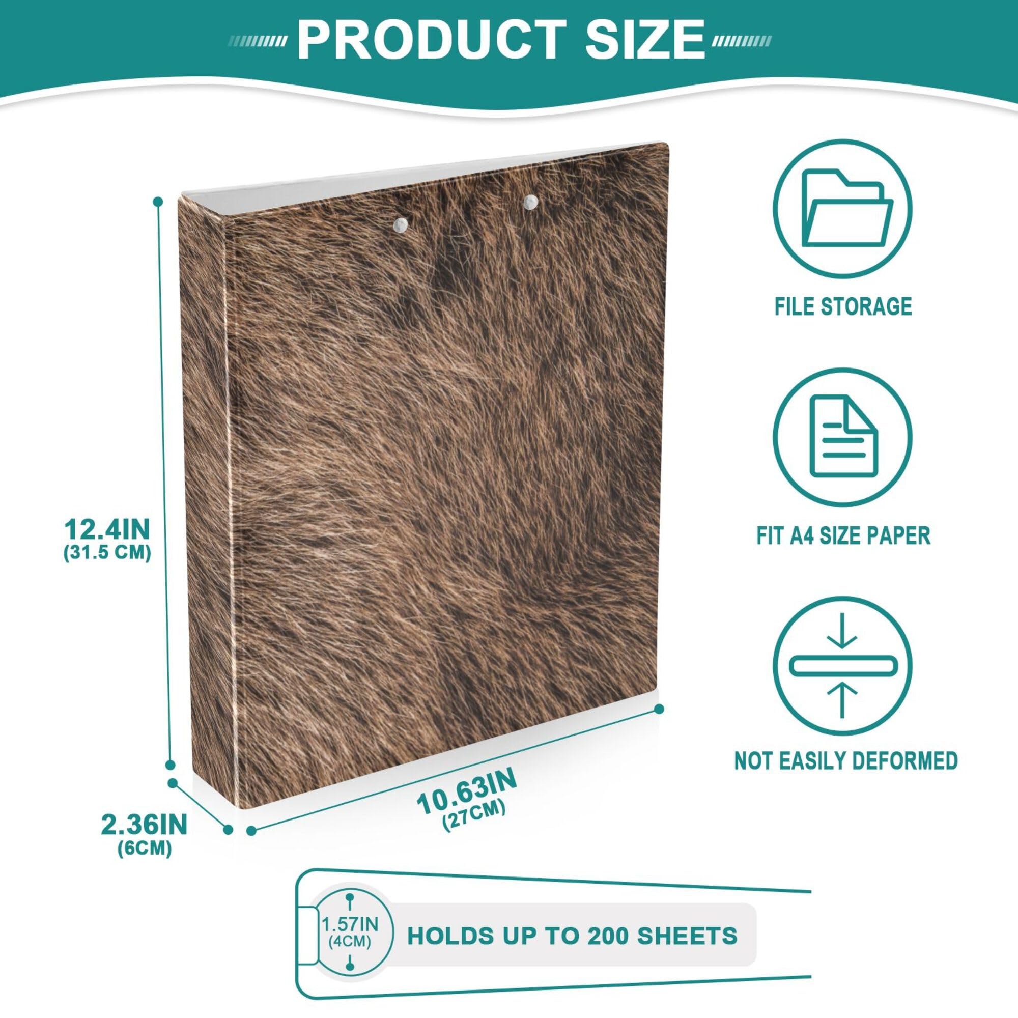 Round Rings Binders 1 And A Half Inch Binders With Pocket - View #3