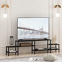 Vista 46 de Furinno Econ - Centro de entretenimiento con soporte para TV, color espresso