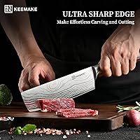 Vista 2 de KEEMAKE Kitchen Knife Sets, 3 Pieces Professional Chef Knife Set with High Carbon Stainless Steel, Ultra Sharp Blade Kitchen Knives Sets with