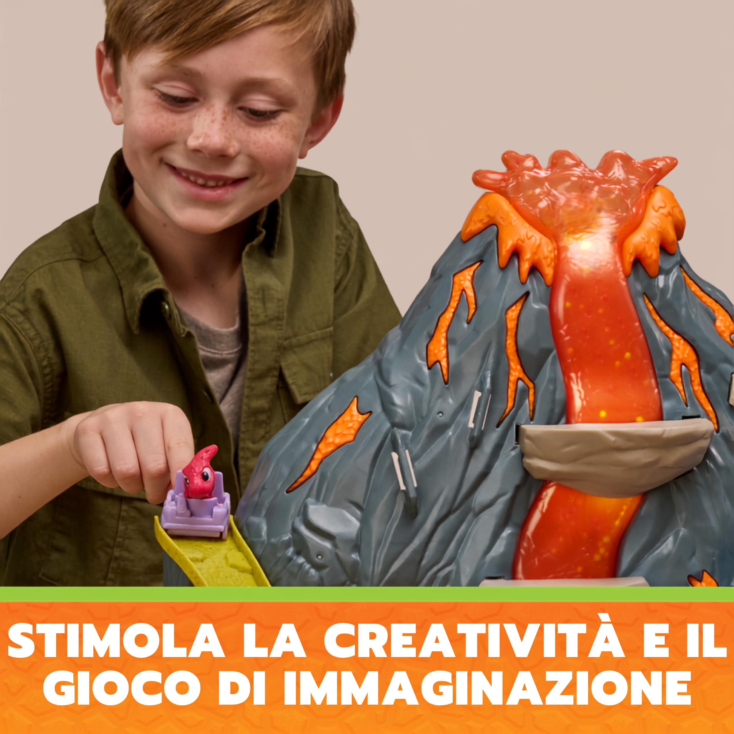 Paw Patrol, Dino Movie, Set di Gioco Super Lava Blast Vulcano, 3+ Anni | Motricità Fine, Vulcano In Eruzione, Missione di Salvataggio, Arrampicata, Gioco Di Fantasia