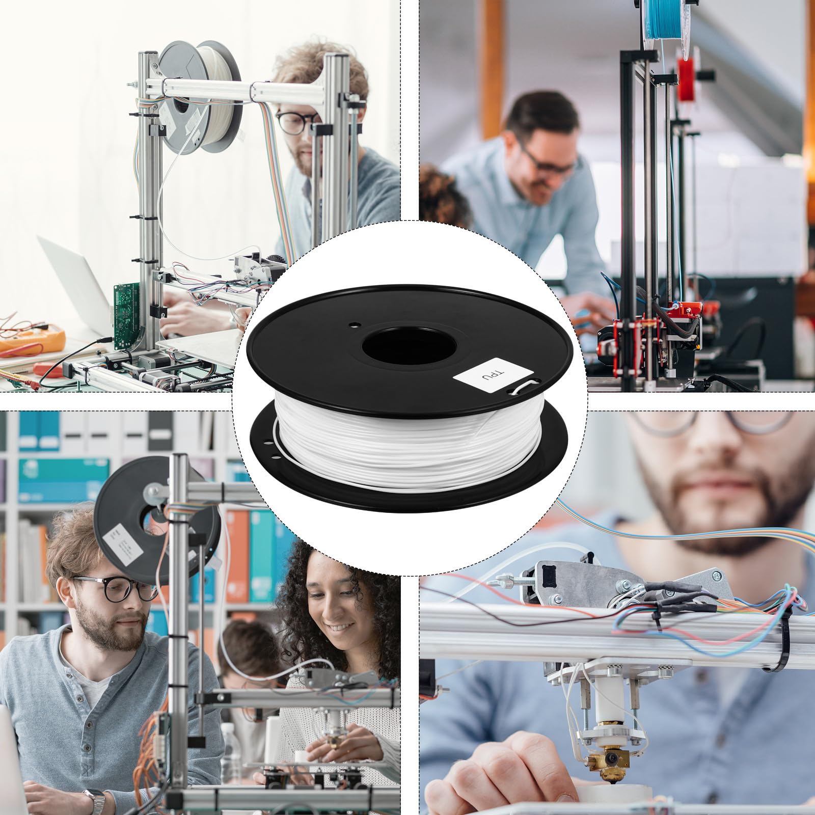 Consommable Flexible Tpu pour Impression 3d, 1,75mm, 0,8 Kg