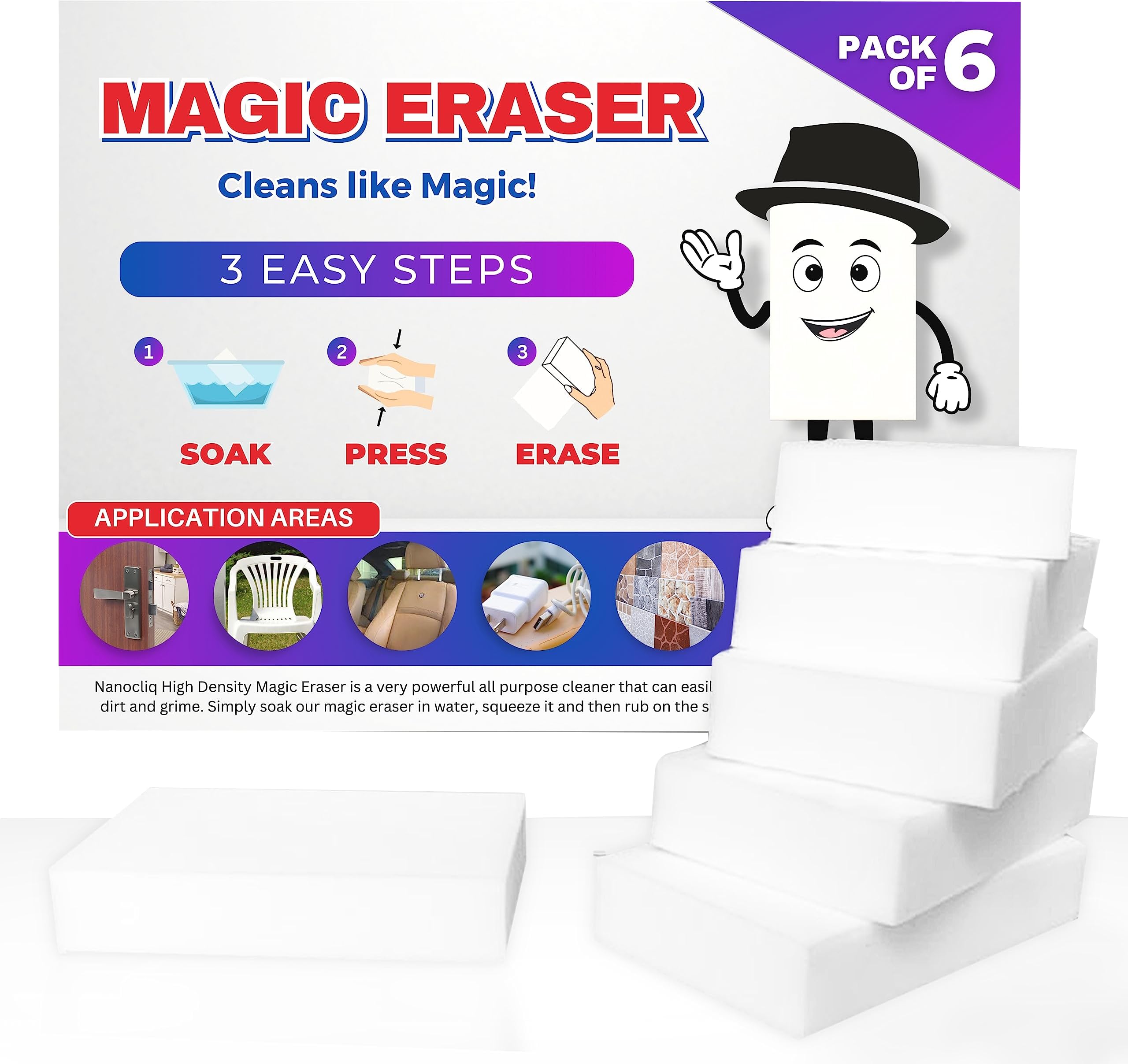 See full amazon price history chart for Nanocliq Magic Eraser Sponge, melamine Sponge For Deep Clean, Cleans Bathroom Tiles, Kitchen Tiles, Floor Stains, multiple Cleaning application. Chemical Free Exrta Durable with Longer Life- Pack of 6 Nanocliq Magic Eraser Sponge, melamine Sponge For Deep Clean, Cleans Bathroom Tiles, Kitchen Tiles, Floor Stains, multiple Cleaning application. Chemical Free Exrta Durable with Longer Life- Pack of 6 (B0CPPKF11T) Amazon Price History, Amazon Price Tracker