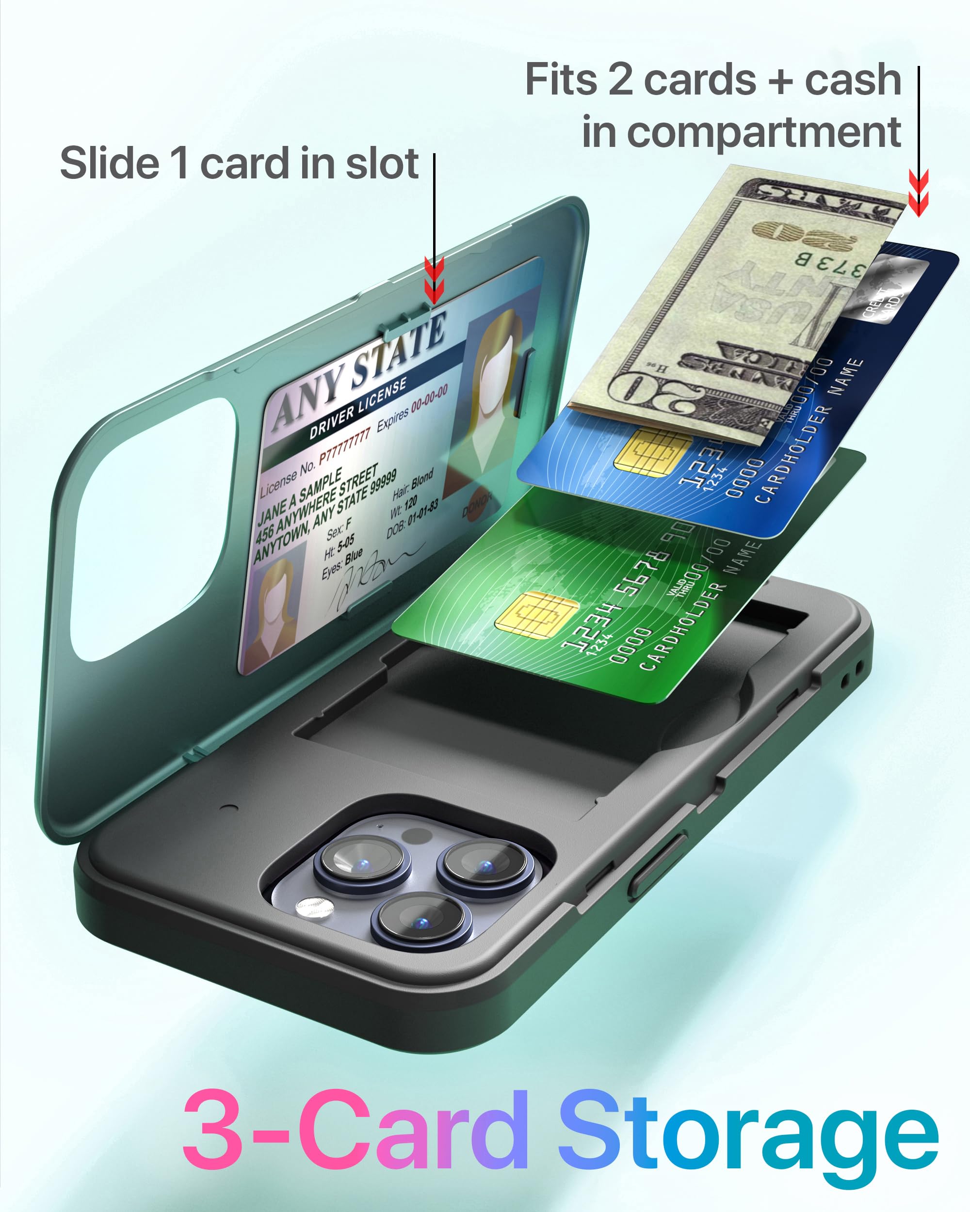 Coque Portefeuille Fine TORU CX Pour IPhone 17 Pro Max - Protection Antichoc, Porte-Cartes Caché, Miroir Et Dragonne Inclus