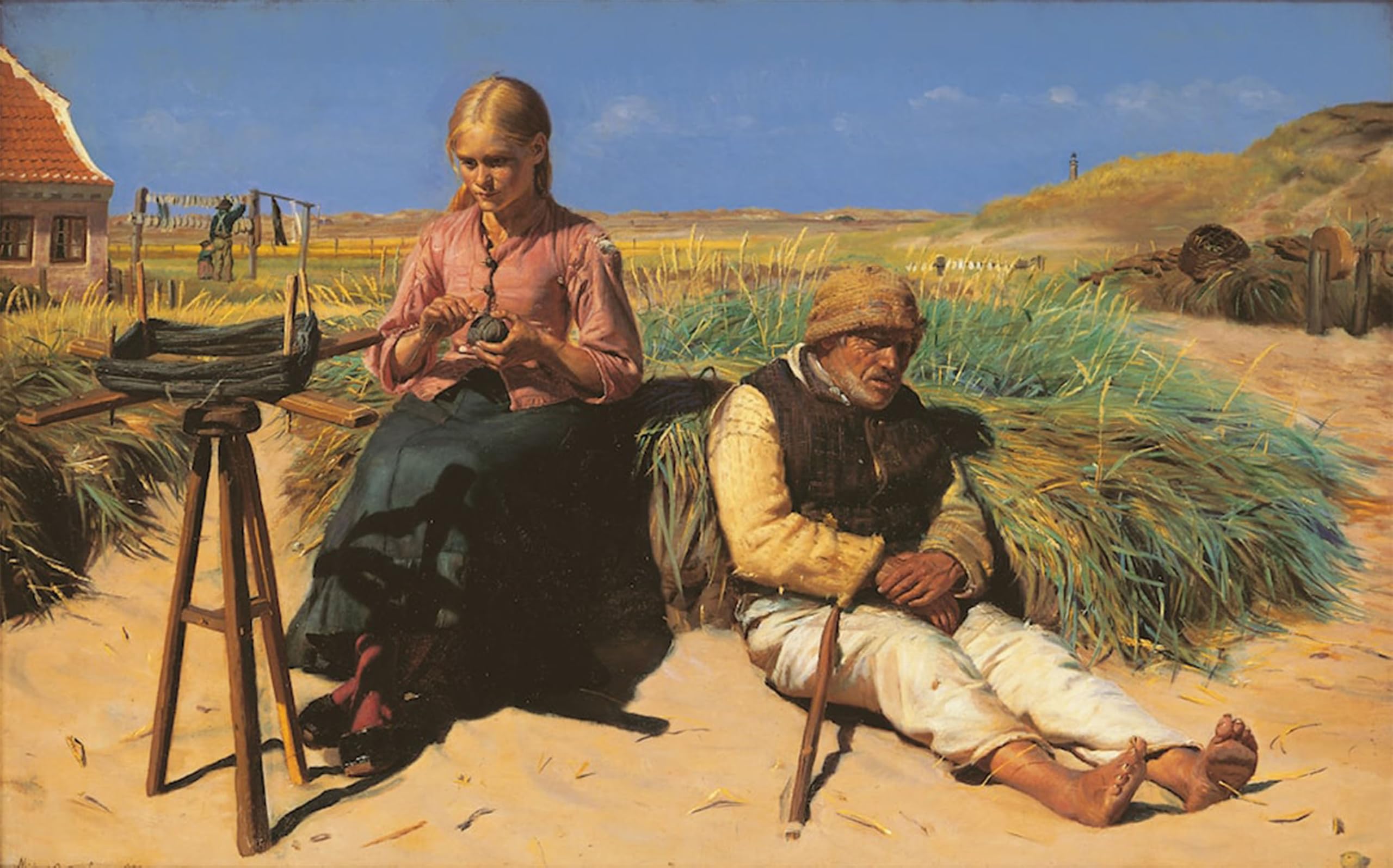 POSTERIIk Famous Animal Posters Vintage Picture Figurer I Et Landskab by Michael Peter Ancher Modern Wall Decor for Home Decor 60x90cm