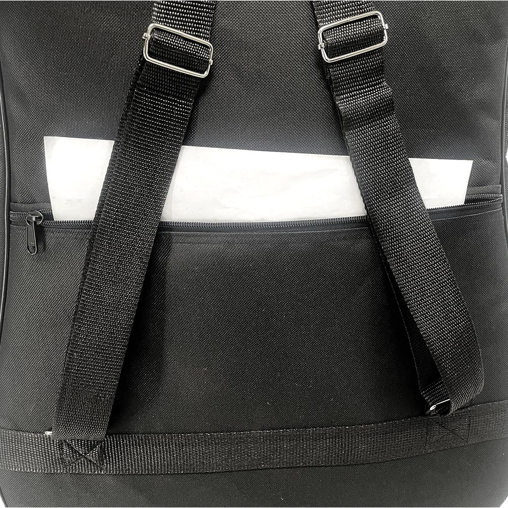 Custodia morbida in violoncello nera, leggera, protezione per viaggi senza preoccupazioni, con tasche multiple e cinghie regolabili per zaino, cinghie posteriori borse con manico (1/4)