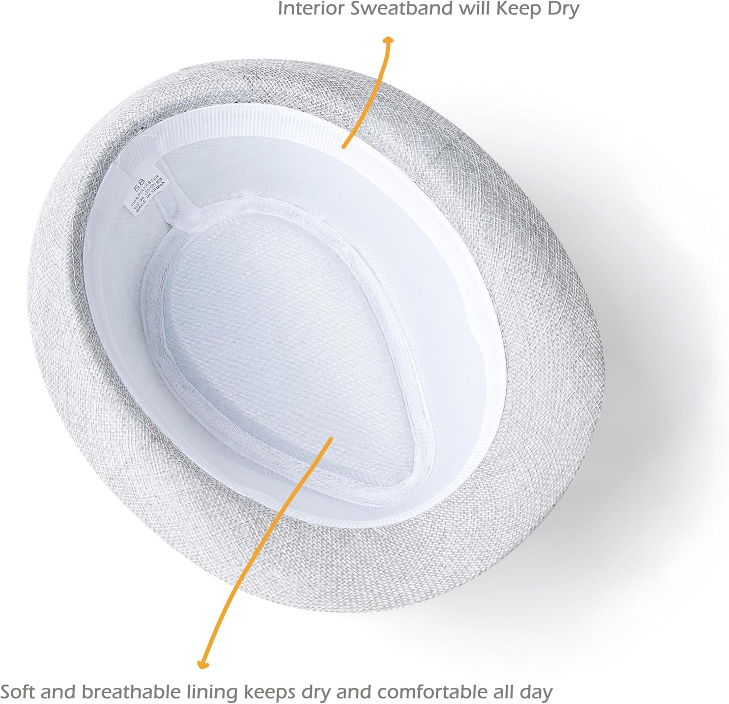 Classic Short Brim Fedora Hats Summer Beach Trilby Hat for Men Women with Band - Image 4