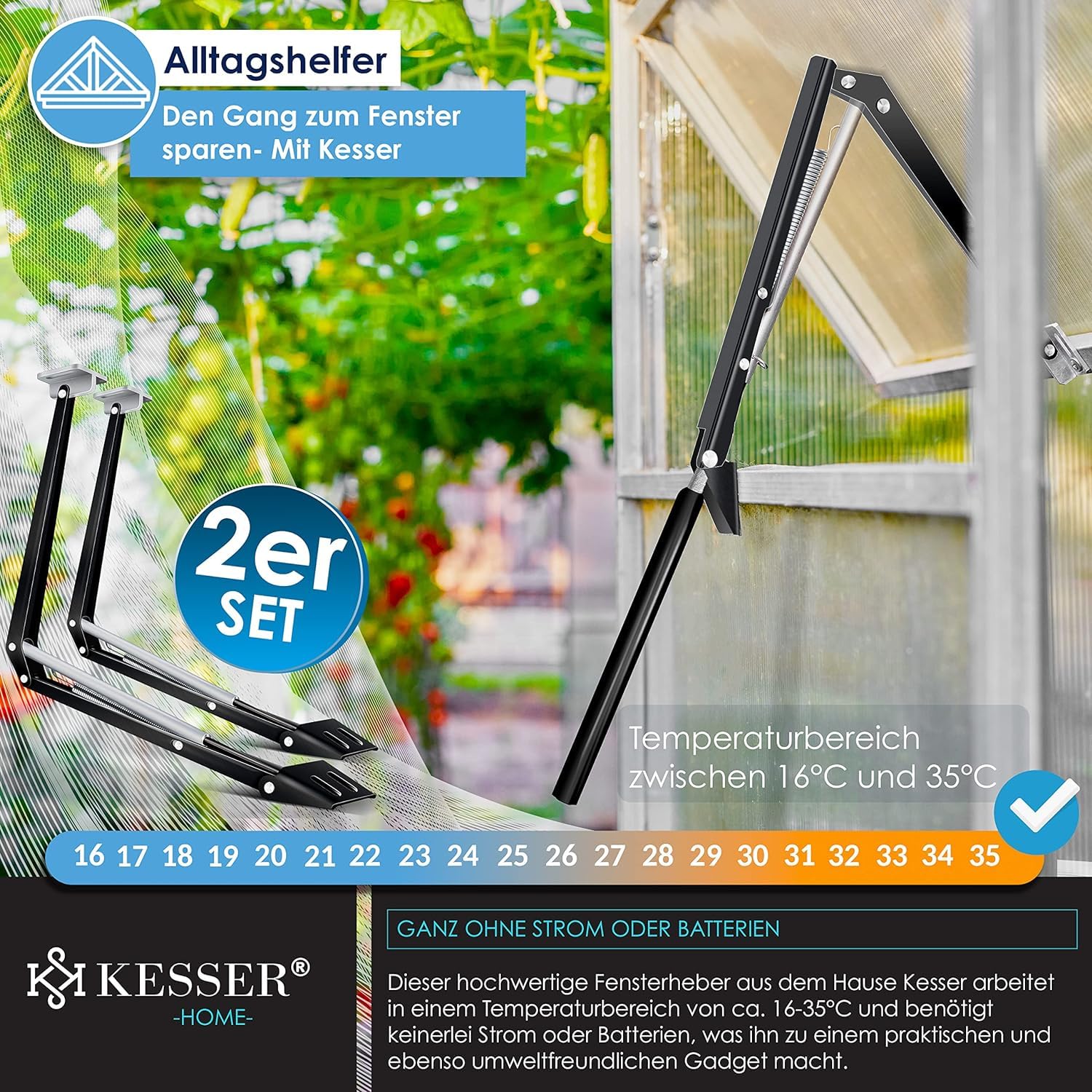 Acquista Ora Aprifinestra Automatico, A Controllo Di Temperatura, Forza Di Sollevamento 7 Kg, Montaggio Semplice Online In Modo Sicuro E Comodo - Foto 5