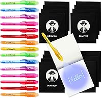 Vista 15 de BONNYCO - Bolígrafo de tinta invisible y cuaderno; paquete de 32 unidades de recuerdos de fiesta de dinosaurios para niños; bolsas de regalo mágicas