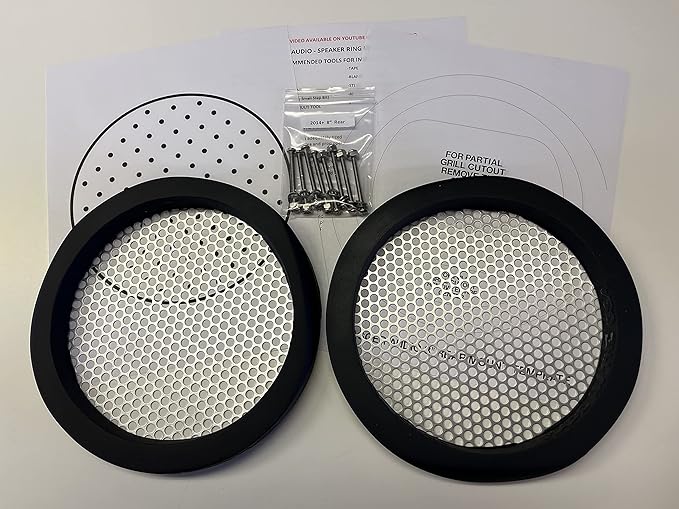Anillos Montaje Altavoz 8" Maletero Harley Saddlebag 2014-2023 miniatura 7