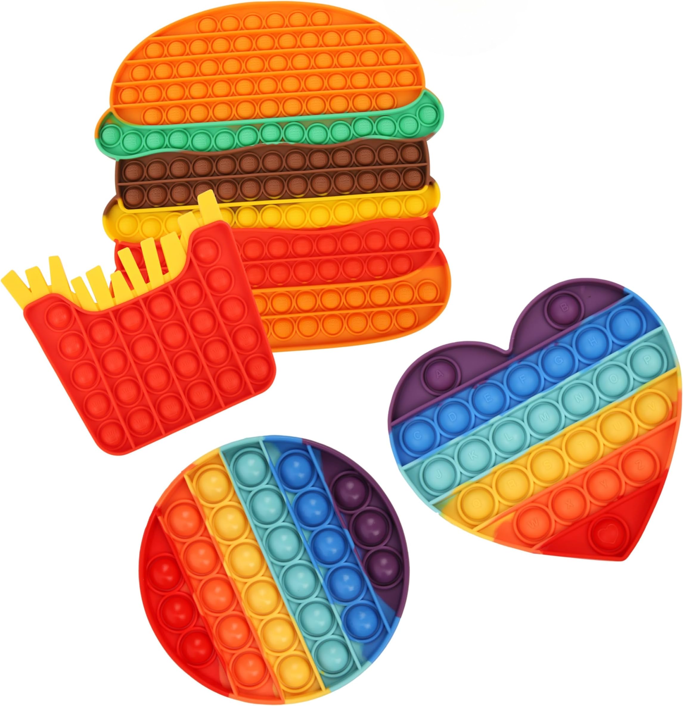 Pop It Keychain Pop Fidget Toys Bulk Its Party Favors, 30 PCS Mini