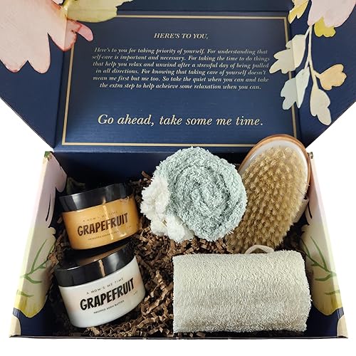 Zenfy Boutique Luxury Spa and Relaxation Gift Box for Women - Handcrafted Self-Care Kit for Ultimate Pampering (Grapefruit)