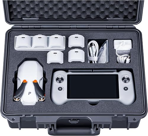 Lykus Titan AM110 Waterproof Hard Case for Potensic Atom 2 and PTD 1 RC, Support up to 7 Batteries [CASE ONLY]