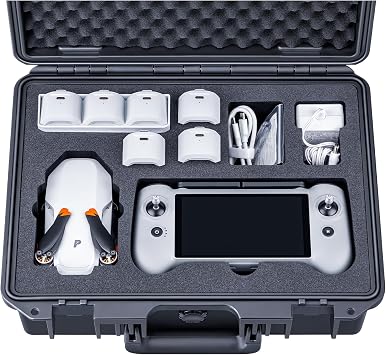 Lykus Titan AM110 Waterproof Hard Case for Potensic Atom 2 and PTD 1 RC, Support up to 7 Batteries [CASE ONLY]