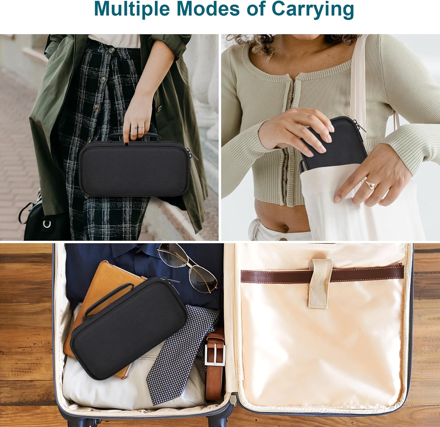 Canboc Carrying Case for Sony ULT Field 3 Wireless Portable Bluetooth Speaker, Mesh Pocket fits USB Cable or Other Accessories, Black - Image 4