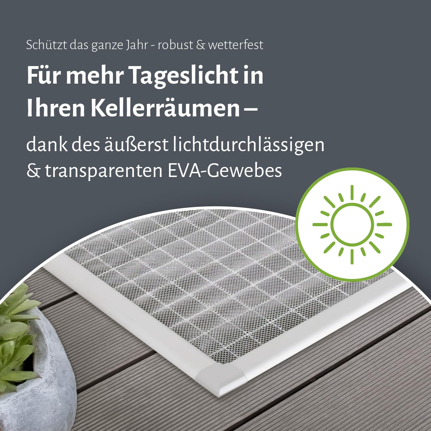 empasa Lichtschachtabdeckung Kellerschachtabdeckung mit Alu-Rahmen Profi, begehbar, für Kellerschacht und Lichtschacht, Selbstbausatz, kürzbar, Größe:60 x 115, Anzahl:1 Stück